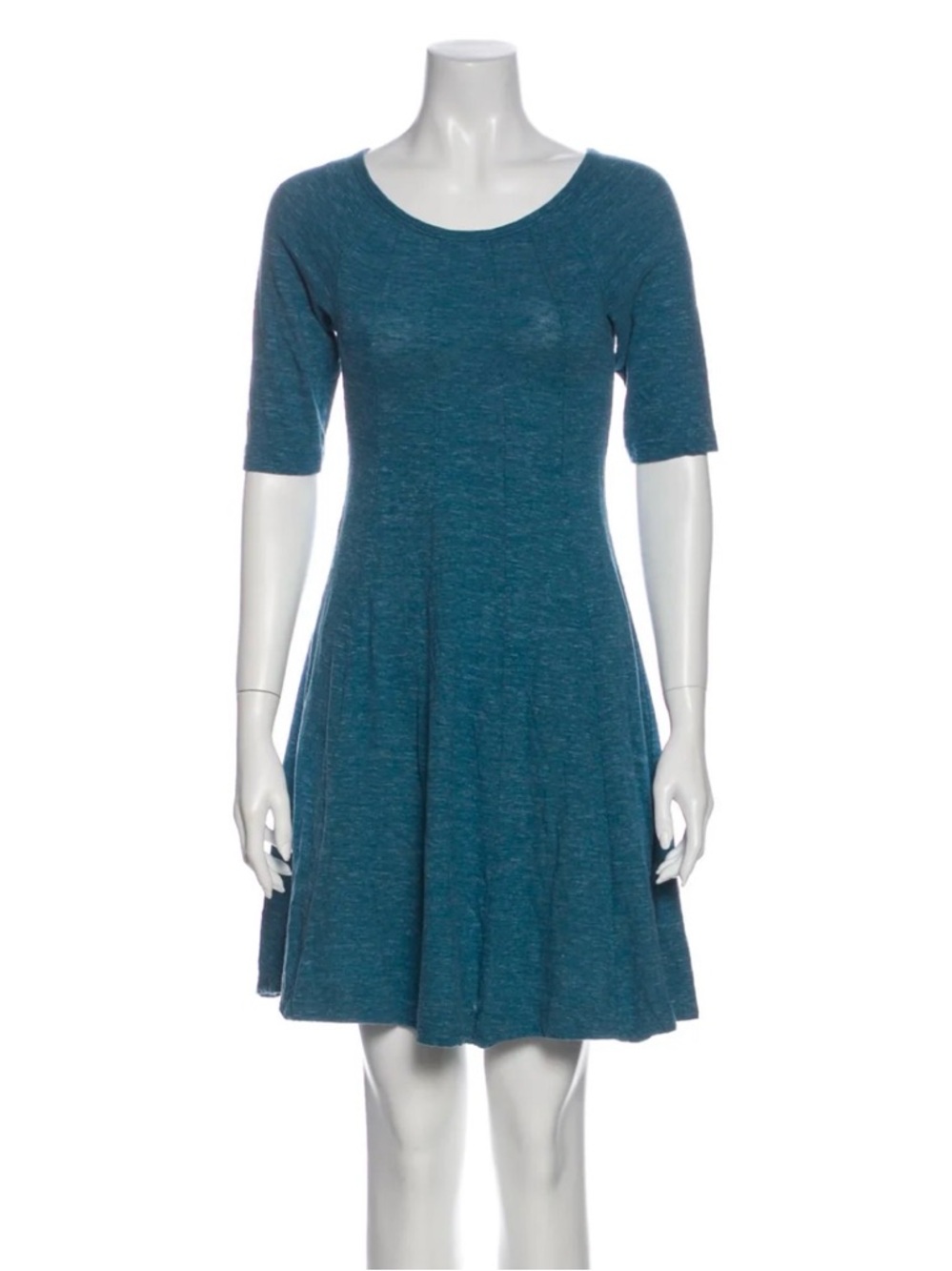 GANNI blue scoop-necked cotton dress, size XS